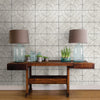Off White Faux Tin Ceiling Tile on Easy Walls Wallpaper - all4wallswall-paper