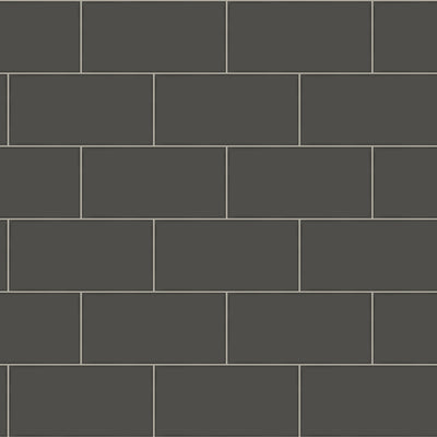 Black Subway Tile on Easy Walls Wallpaper by Chesapeake - all4wallswall-paper