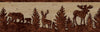 Forest - Lodge Brown Silhouettes on Faux Wood Wallpaper Border - all4wallswall-paper