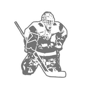Hockey Goalie Sudden Shadow Peel & Stick Mini Mural Applique - all4wallswall-paper