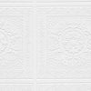Renaissance Ceiling Tile Raised White Textured Paintable Square Wallpaper - all4wallswall-paper