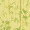 Bamboo Stalks Brown & Green on Golden Background Unpasted Wallpaper - all4wallswall-paper