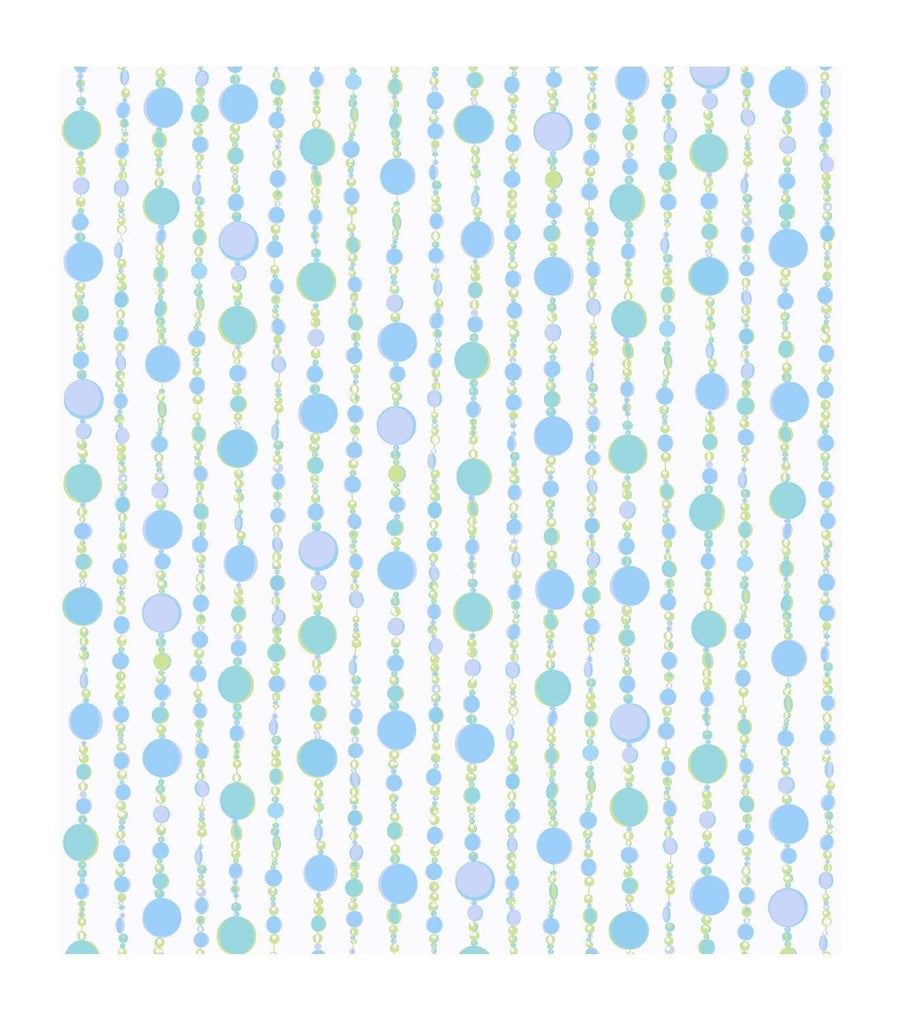 Candice Olson Girls Sparkle Beaded Curtain in Blue and Aqua Wallpaper - all4wallswall-paper