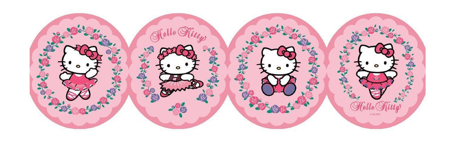 Hello Kitty Ballet on Pink Laser Cut on Sure Strip Wallpaper Border - all4wallswall-paper