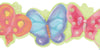 Double Edge Laser Cut Bright Contemporary Butterfly - Butterflies on Sure Strip Wallpaper Border - all4wallswall-paper