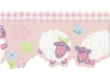 Counting Sheep for Sweet Baby Girls - Lamb Laser Cut Wallpaper Border - all4wallswall-paper