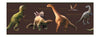 Educational Dinosaur - Dino on Brown Candice Olson Wallpaper Border - all4wallswall-paper