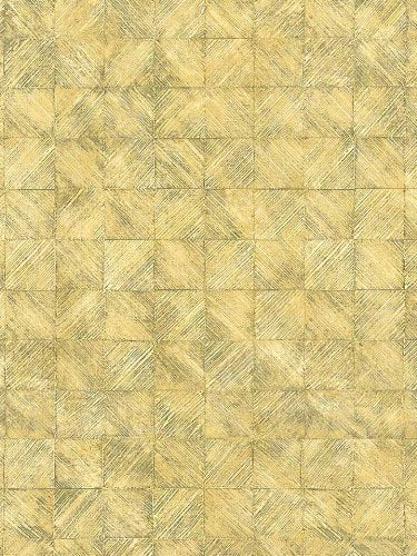 Green Thatch Squares Over Golden Beige Wallpaper - all4wallswall-paper