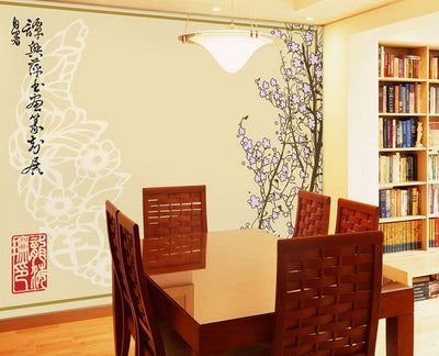Asian Canvas Wallpaper Wall Mural - all4wallswall-paper