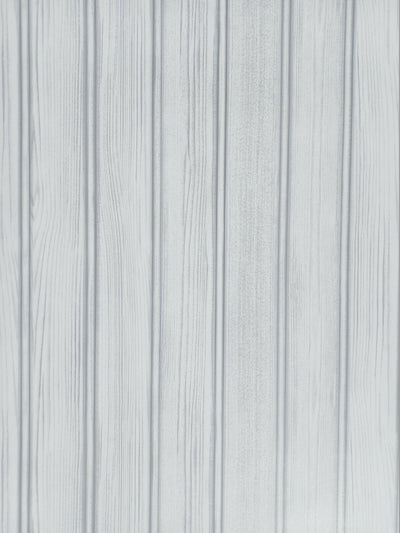 White Beadboard with Grey Woodgrain Wallpaper