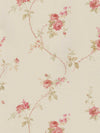 Pink Roses on the Vine on Satin on Norwall Unpasted Wallpaper - all4wallswall-paper