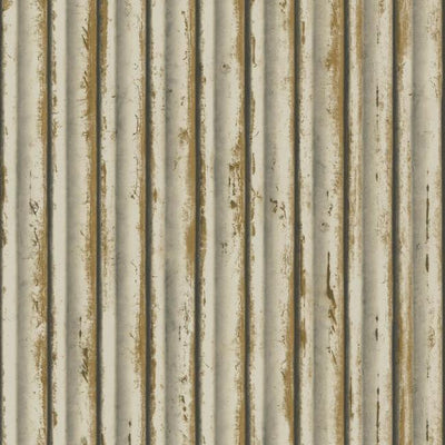 Contemporary Weathered Metal in Taupe and Gold on Paste the Wall Wallpaper