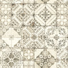 Mediterranean Aged Neutral Square Tiles Backsplash Sure Strip Wallpaper