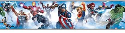 Marvel Avengers Peel and Stick Wallpaper Border - all4wallswall-paper