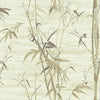 Bamboo Stalks Beige with Birds on Satin Background Unpasted Wallpaper - all4wallswall-paper