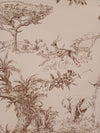 Brown on Cream African Jungle Toile Wallpaper