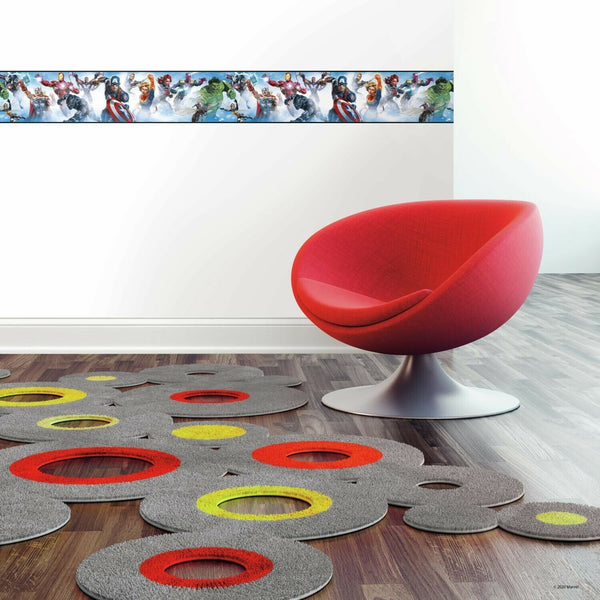 Marvel Avengers Peel and Stick Wallpaper Border All 4 Walls Wallpaper