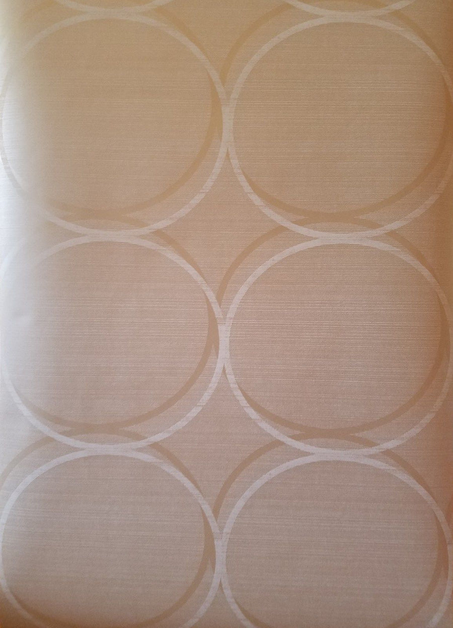 Modern Contemporary Faux 3D Circles on Nuetral Color Wallpaper - all4wallswall-paper