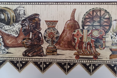 Aztec Artifacts Laser Cut Wallpaper Border