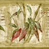 Bamboo & Leaf with Writing Wallpaper Border - all4wallswall-paper