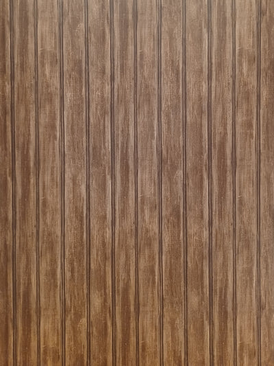 Chesapeake Walnut Brown Beadboard Wallpaper