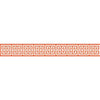 Orange Formal Greek Key on White Sure Strip Wallpaper Border - all4wallswall-paper