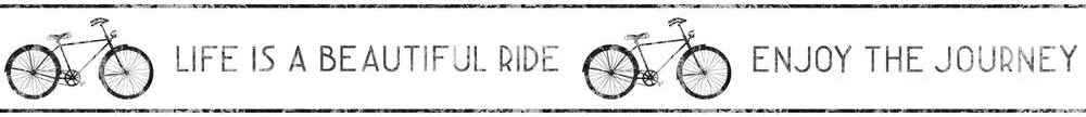 Enjoy the Journey Bike / Bicycle on Sure Strip Wallpaper Border - all4wallswall-paper