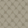 York Taupe Faux Button Tufted Unpasted Wallpaper - all4wallswall-paper