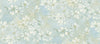 White Cherry Blossom on Blue Background 27" Unpasted Wallpaper