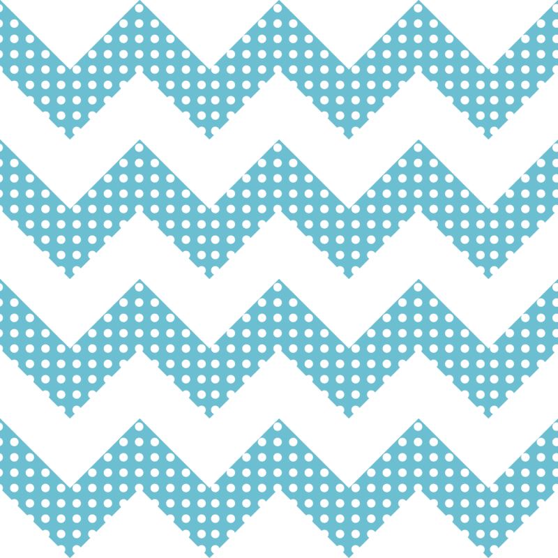 Blue & White Chevron Stripes with Polka Dots on Sure Strip Wallpaper - all4wallswall-paper