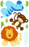 Polka Dotted Baby Jungle Animal Peel and Stick Mini Mural Appliques - all4wallswall-paper