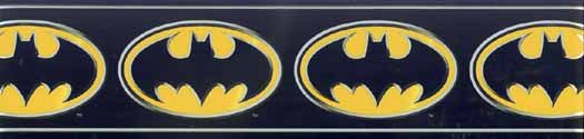 Batman Logo on Black Wallpaper Border