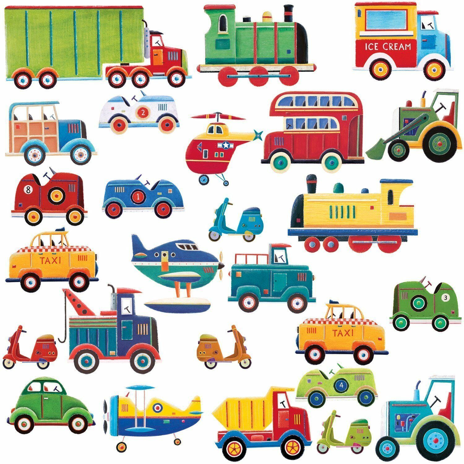 Vehicle - Transportation Cars Peel and Stick Appliques - all4wallswall-paper