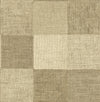 Oversized Shades of Light Brown Weave Check Unpasted Wallpaper