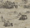 1920's Hudson Vintage Cars Toile Sketches Unpasted Wallpaper