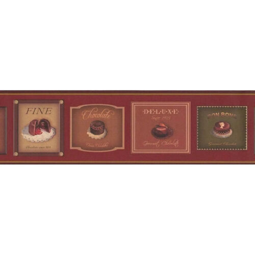 Framed Pictures of Chocolate Candy Retro Design Wallpaper Border