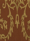 Deep Red Background with a Golden Brown Damask Wallpaper - all4wallswall-paper