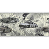 Classic Black and White Cars on the Track Nascar Wallpaper Border - all4wallswall-paper
