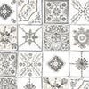 Neutral Square Tiles on Solid Vinyl Backsplash Wallpaper - all4wallswall-paper