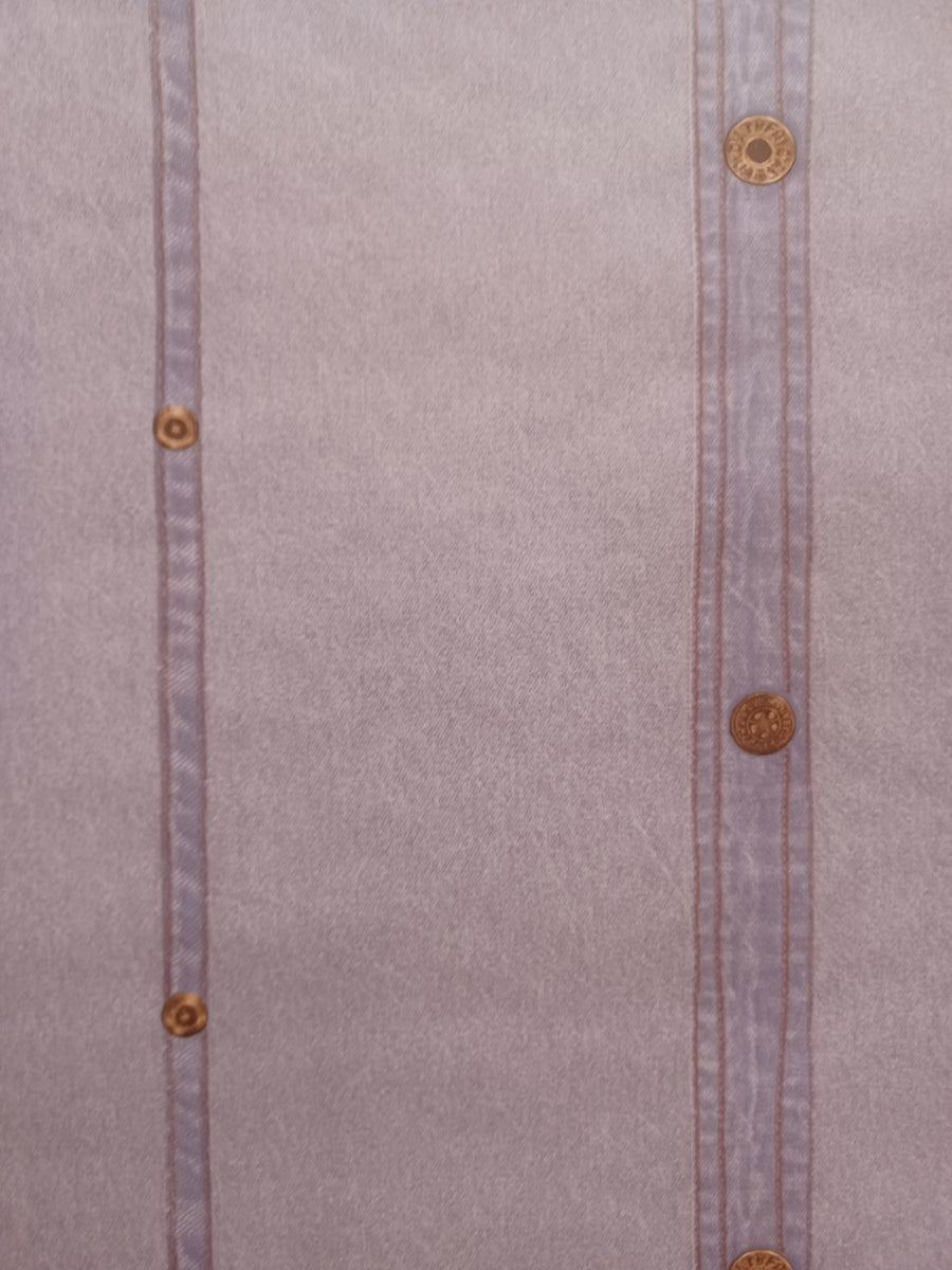 Blue Denim With Seams and Buttons Wallpaper