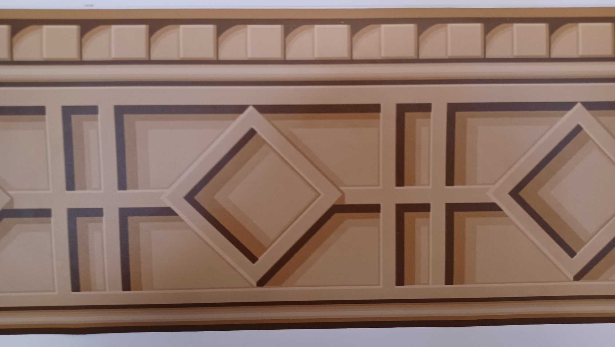 Formal Dental Tooth and Triangle Molding Wallpaper Border