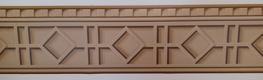 Formal Dental Tooth and Triangle Molding Wallpaper Border