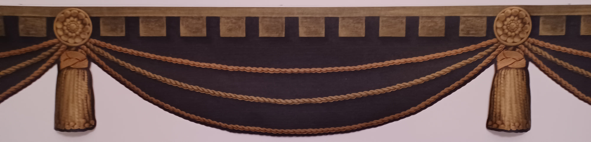 Formal Dental Tooth & Swag with Tassel Laser Cut Wallpaper Border