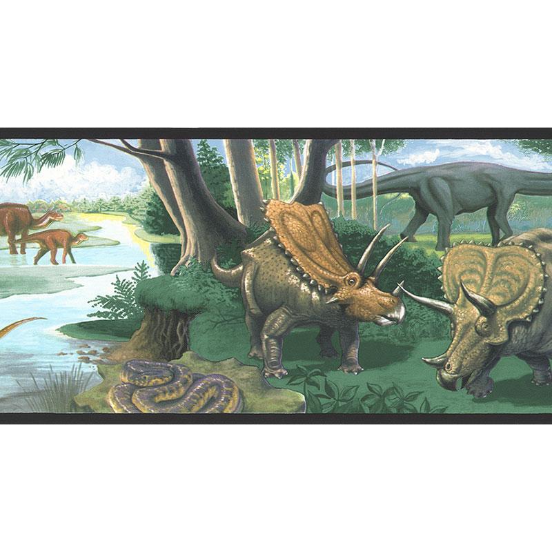 Back in Time with Dinosaurs Prepasted Wallpaper Border - all4wallswall-paper