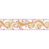 Rock Star Disney Girls Hot Pink & Orange Star & Scroll Wallpaper Border - all4wallswall-paper
