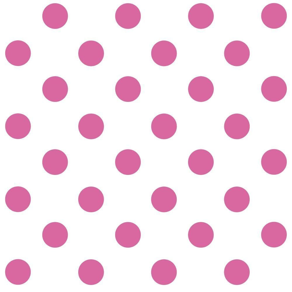 Medium Size 1.75" Pink Polka Dots on Sure Strip Wallpaper - all4wallswall-paper