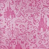 Disney Princess Castle Hot Pink on Satin Hot Pink Sure Strip Wallpaper - all4wallswall-paper