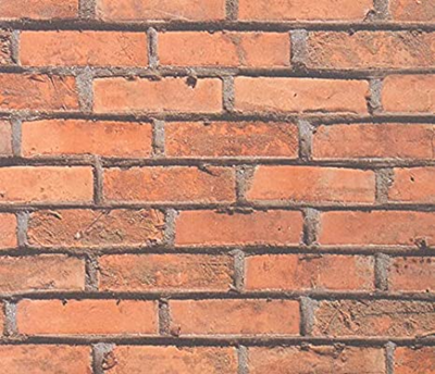 Terra Cotta Brick Peel and Stick Craft Wallpaper - all4wallswall-paper