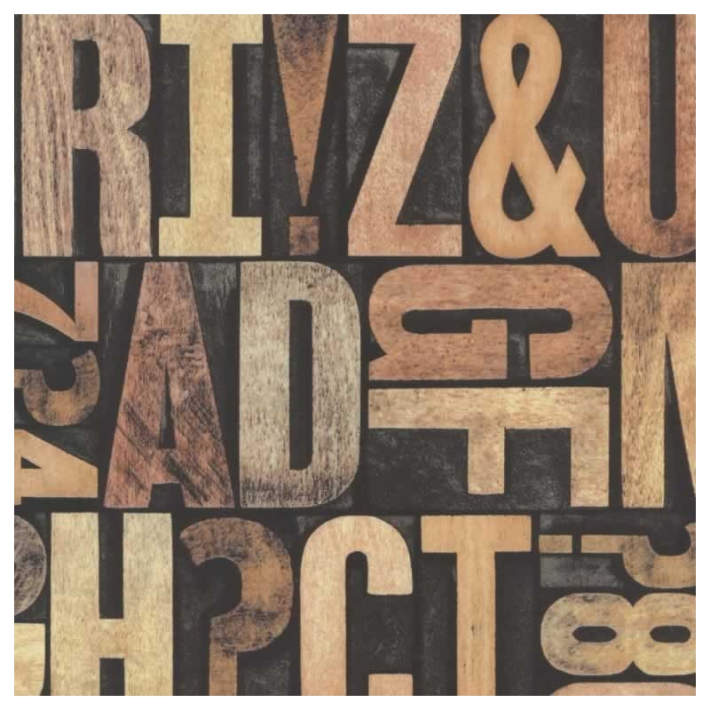 Letterpress Typography Contemporary Letters Paste the Wall Wallpaper 2604-21250 - all4wallswall-paper