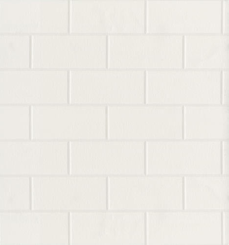 Raised Subway Tile White Textured Paintable Prepasted Wallpaper - all4wallswall-paper